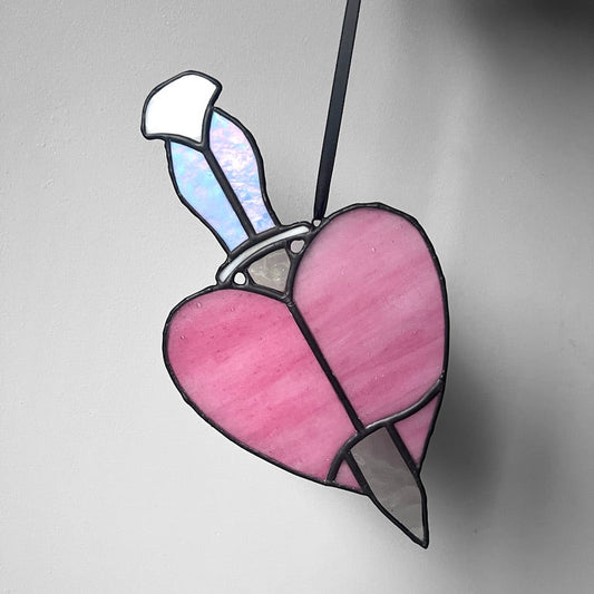 Digital Heart and Dagger Pattern