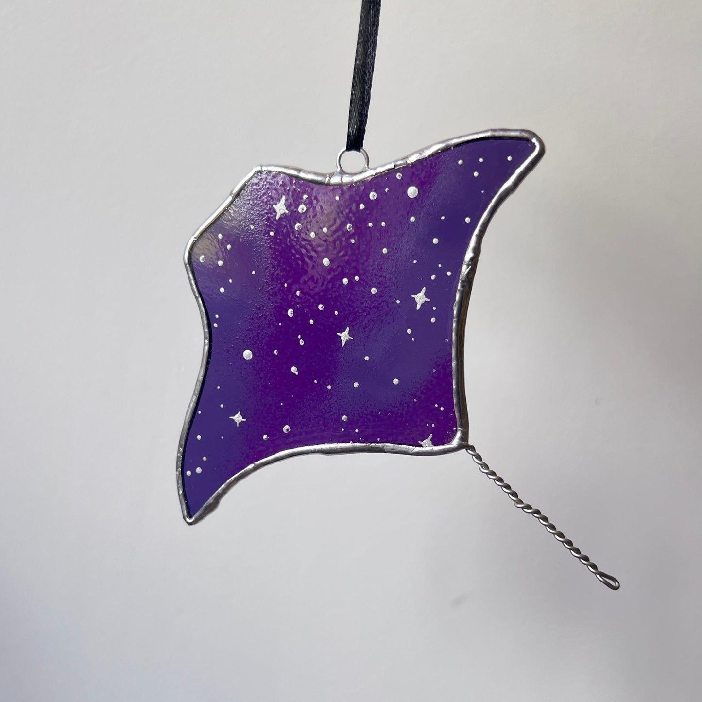 Stained Glass Mini Painted Galaxy Manta Ray