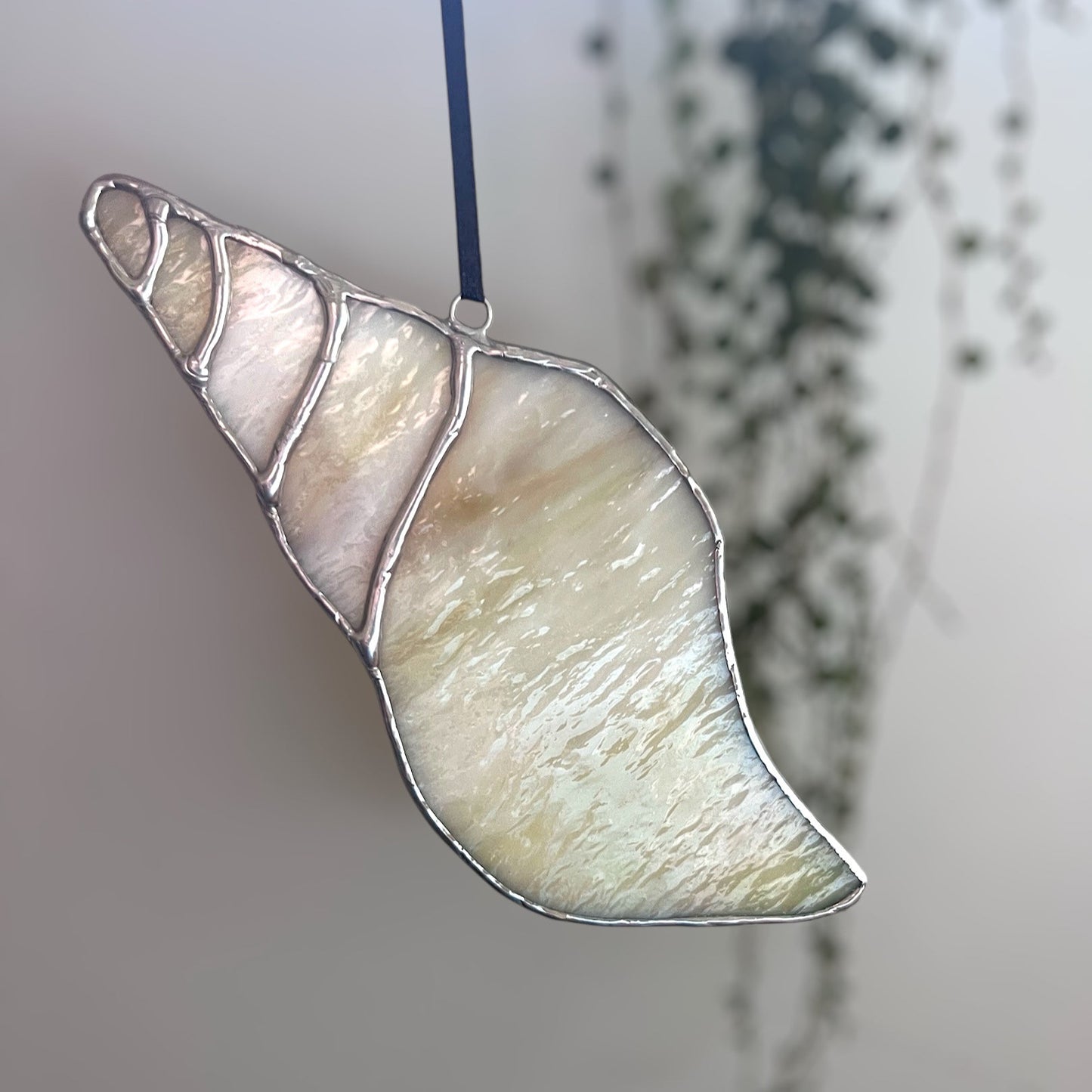 Conch Shell Stained Glass Suncatcher