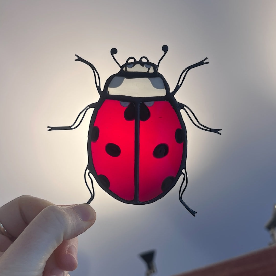 Stained Glass Ladybird Suncatcher