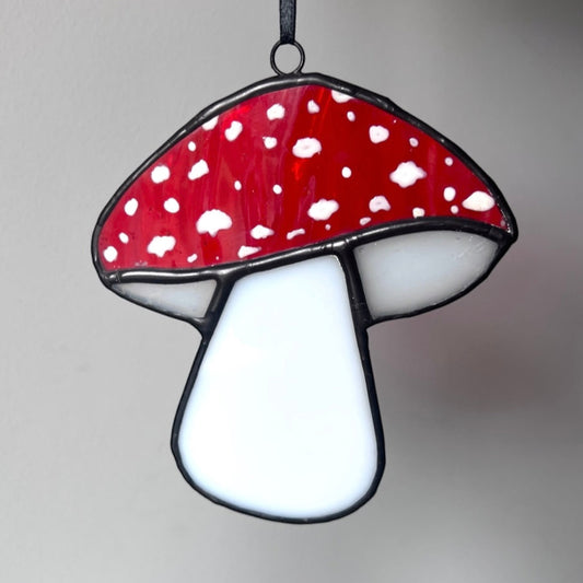 Stained Glass Toadstool Suncatcher