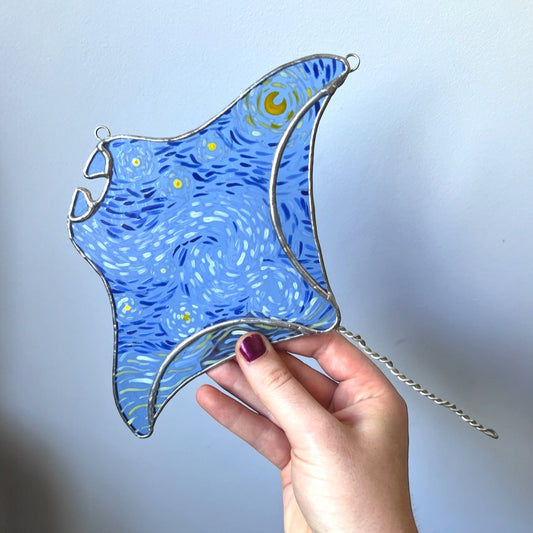 Stained Glass Starry Night Manta