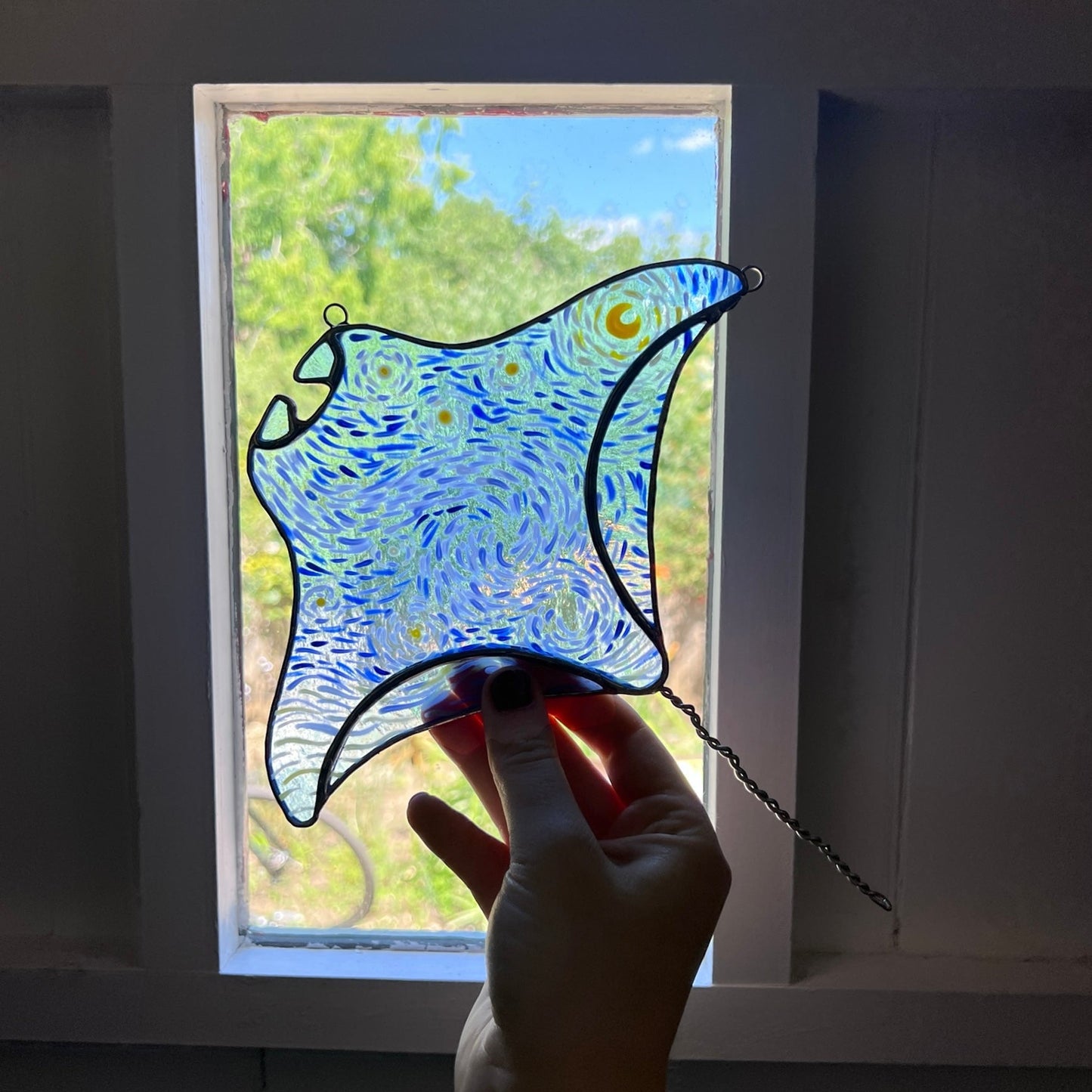 Stained Glass Starry Night Manta