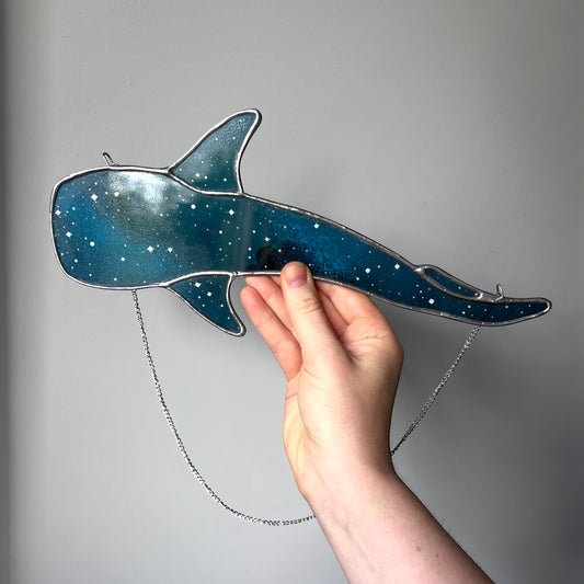 Stained Glass Galaxy Whale Shark