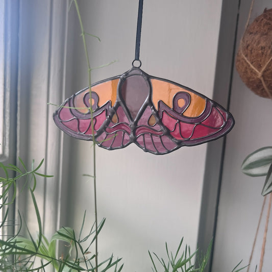Stained Glass Moth Suncatcher